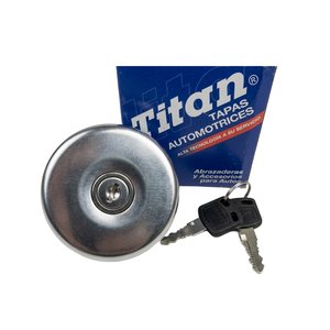 TAPA SURTIDOR DE GASOLINA UNIVERSAL TITAN TWG-100 SIN ROSCA CON LLAVE