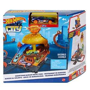 PISTA HOT WHEELS BURGER DRIVE-THRU/AUTOLAVADO HDR24