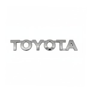 EMBLEMA INYECTADO TOYOTA PALABRA CROMO MEDIANO 19EB9TY23